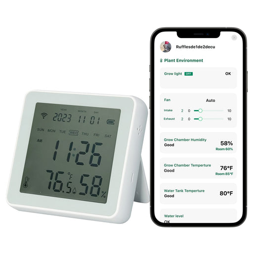 Hey abby Humidity Temperature Monitor with APP Control and Backlit LED